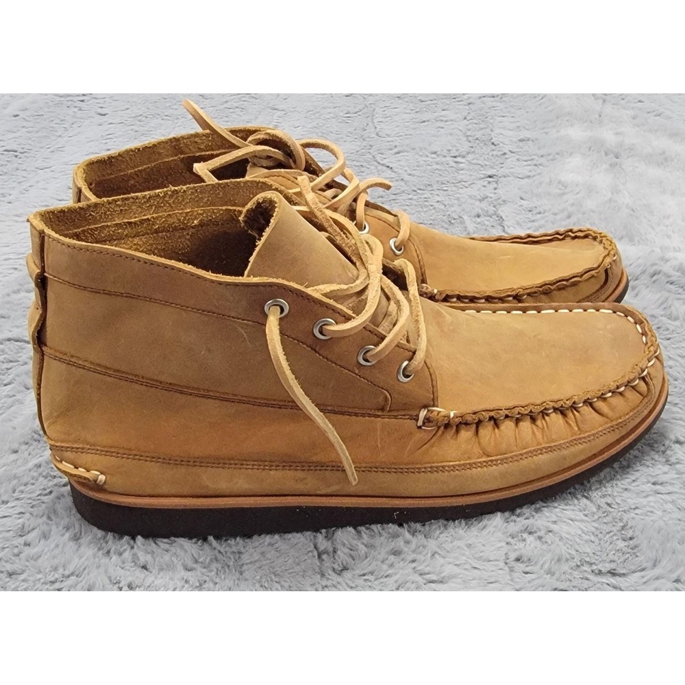 Easymoc Boots Mens 11.5 (EU 45) Brown Leather Moc Toe Chukka XL Extralight